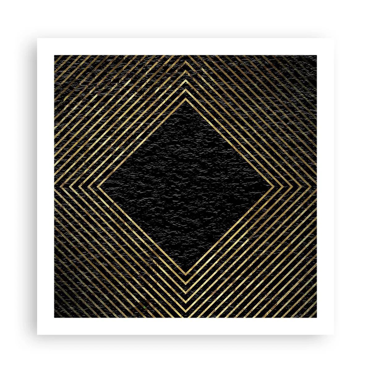 Plakat - Geometri i glamour-stil - 60x60 cm