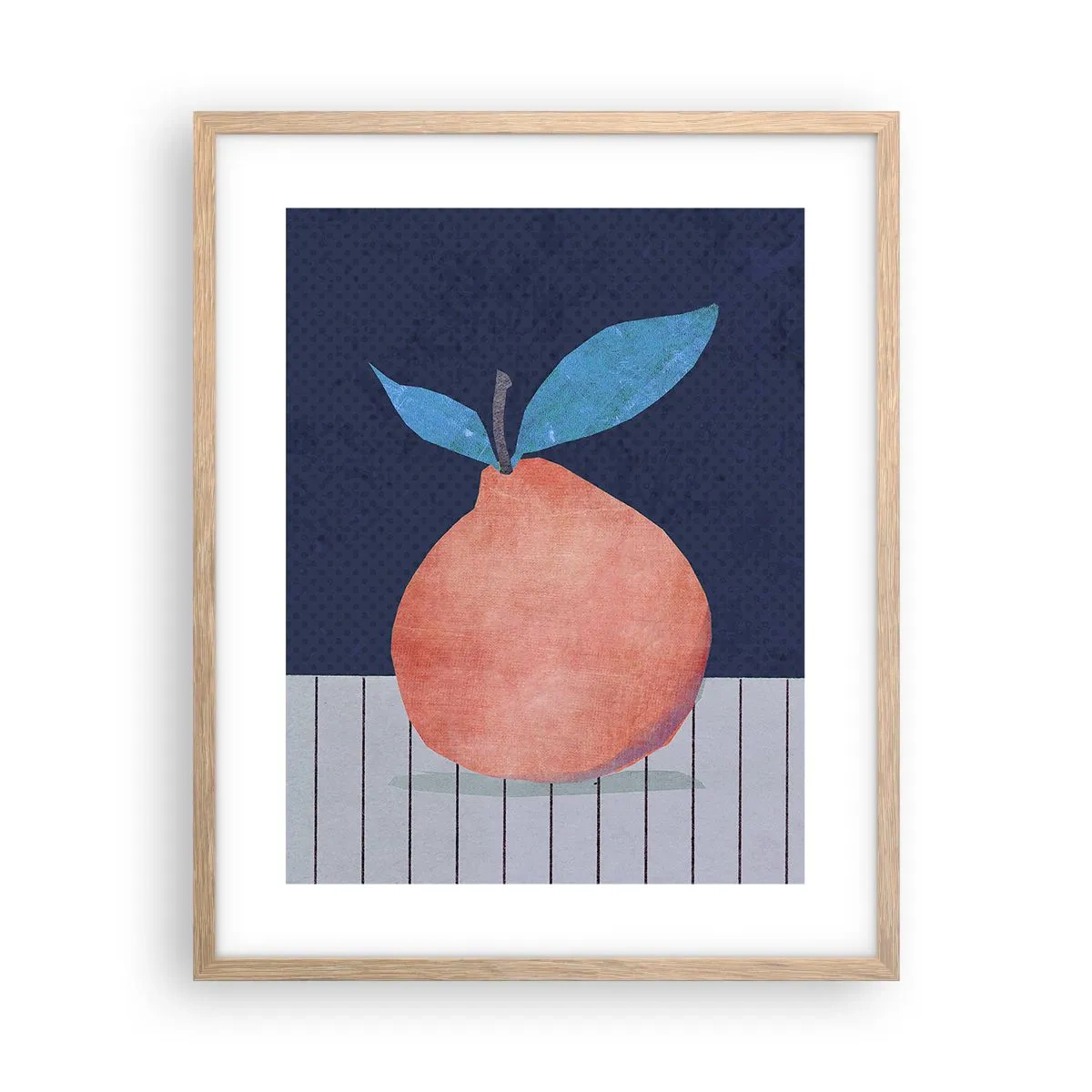 Plakat i ramme af lyst egetræ - Konveksitet og plan - 40x50 cm