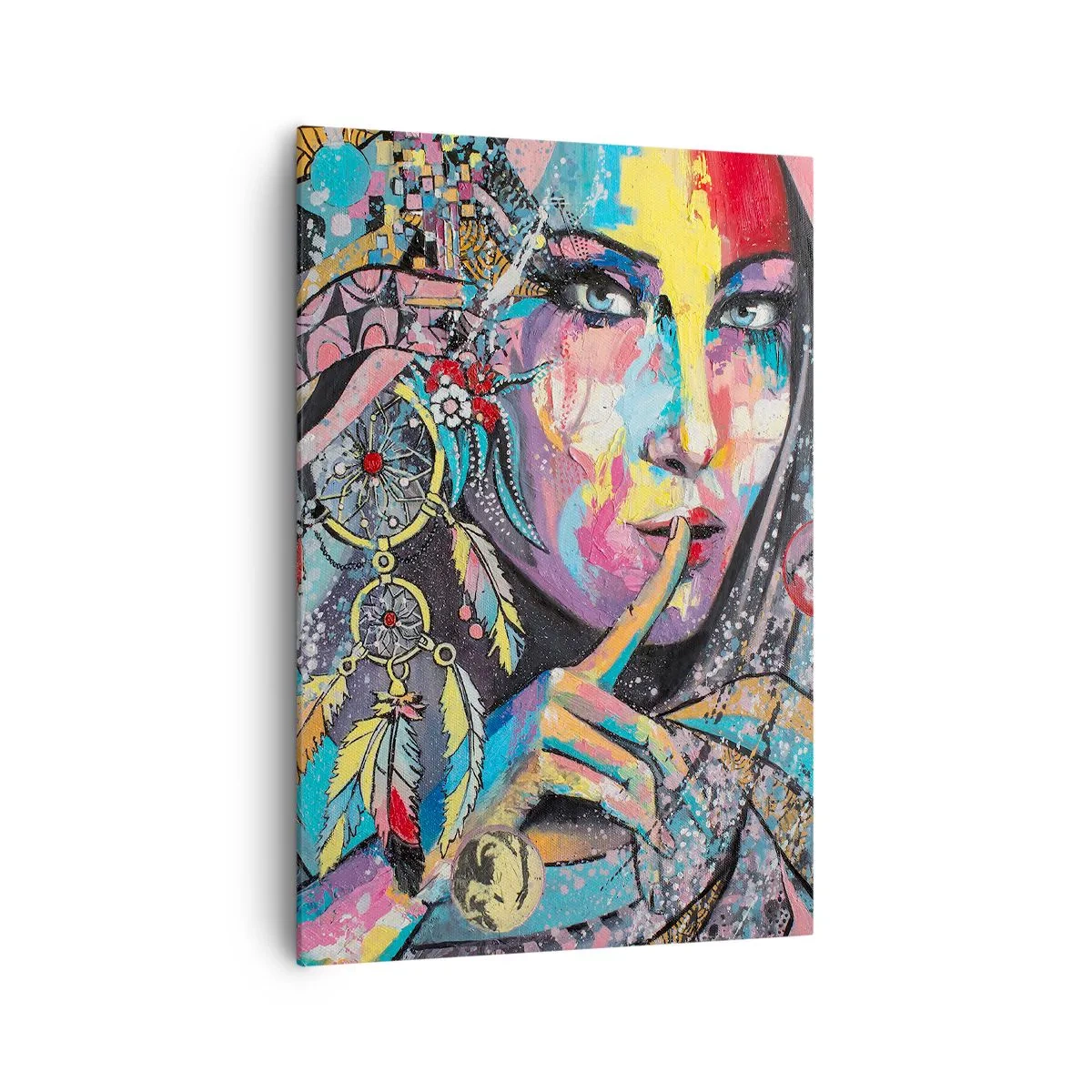 Lærredstryk - Billede på lærred - Vær tavs, indtil du forstår - 70x100 cm