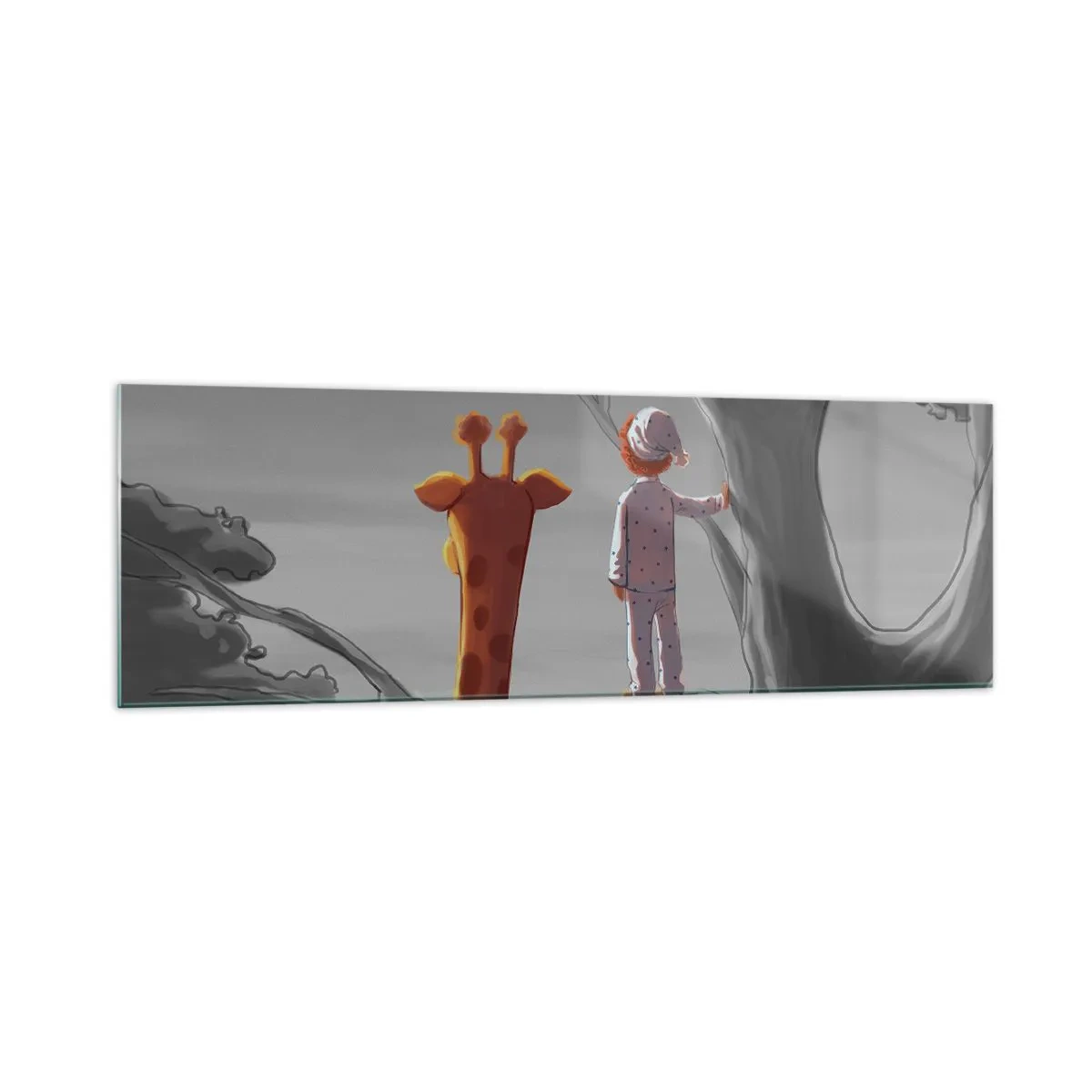 Billede på glas - Det sker virkelig - 160x50 cm