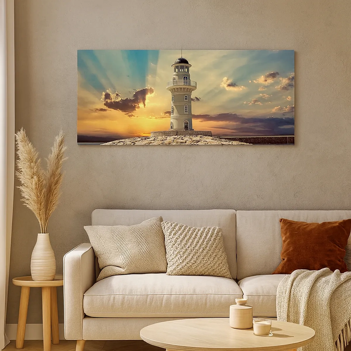 Lærredstryk - Billede på lærred - Lys - Godhed - Skønhed - 30x30 cm