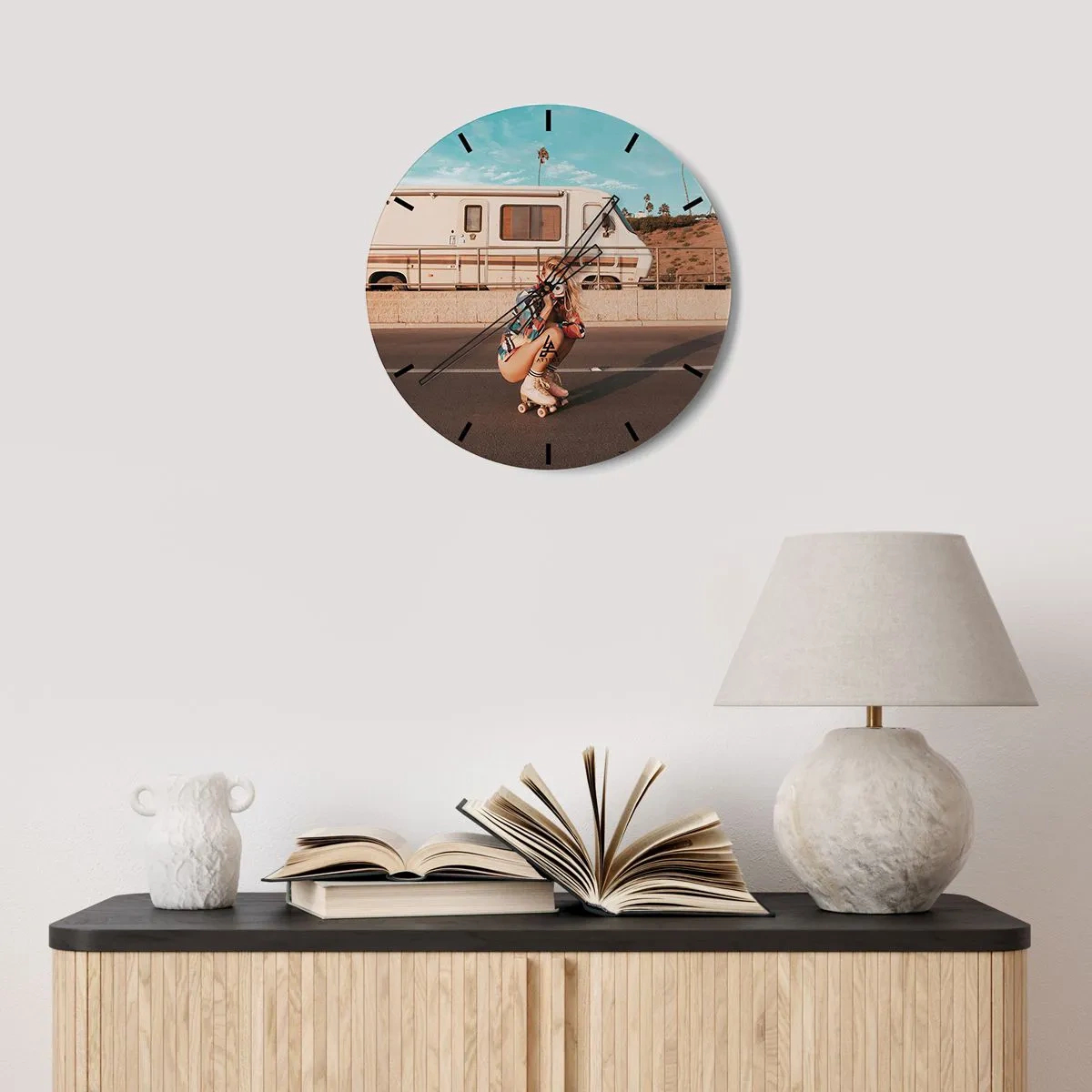 Vægur, Uret - Smil, tak! - 30x30 cm