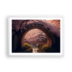 Plakat i hvid ramme - Japansk forår - 70x50 cm