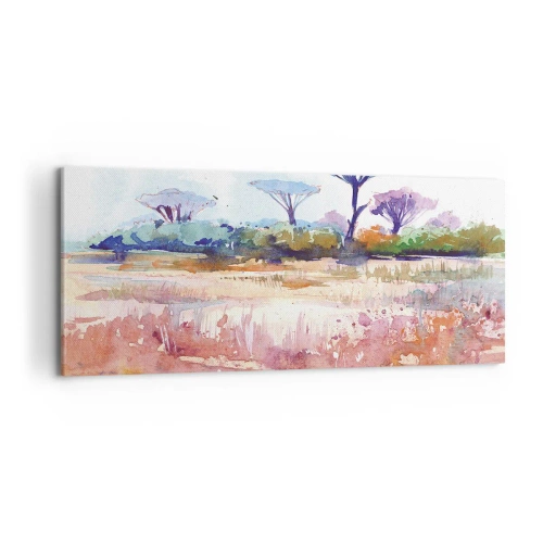 Lærredstryk - Billede på lærred - Savannens farver - 100x40 cm