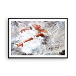 Plakat i sort ramme - Blød og let som tyl - 91x61 cm