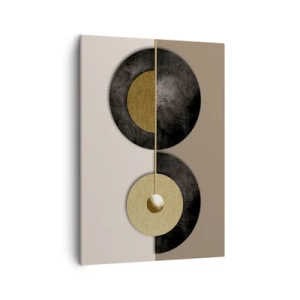 Lærredstryk - Billede på lærred - Variationer omkring en cirkel - 50x70 cm