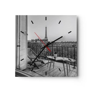 Vægur, Uret - Eftermiddag i Paris - 30x30 cm