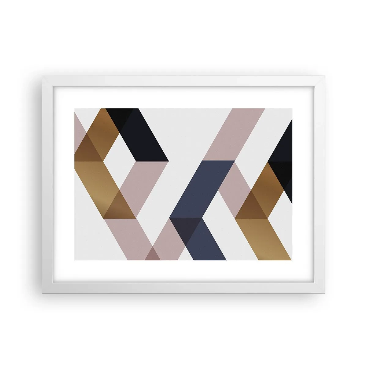 Plakat i hvid ramme - Planer og vinkler - 40x30 cm