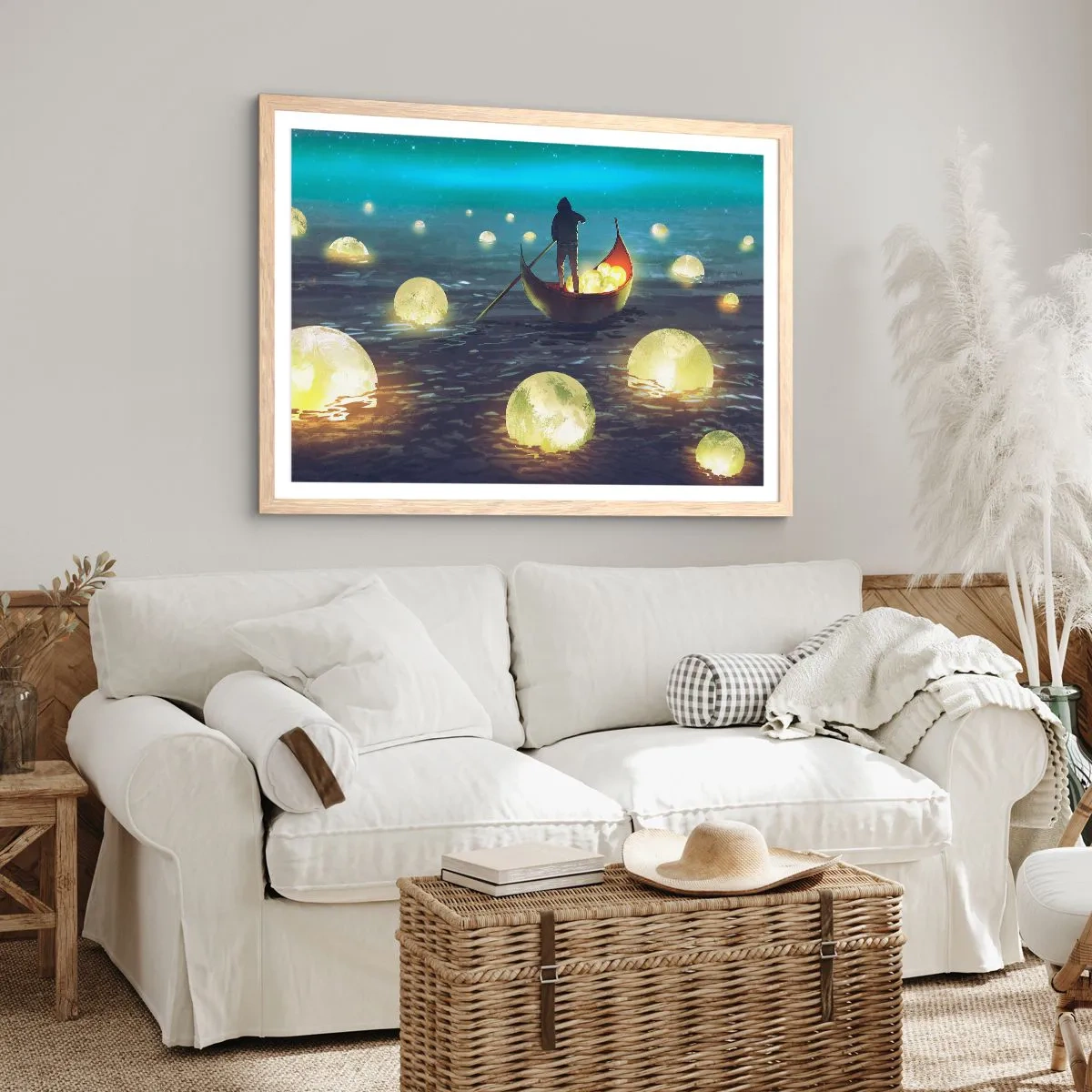 Plakat i ramme af lyst egetræ - Ting, som filosoffer aldrig har drømt om - 70x50 cm