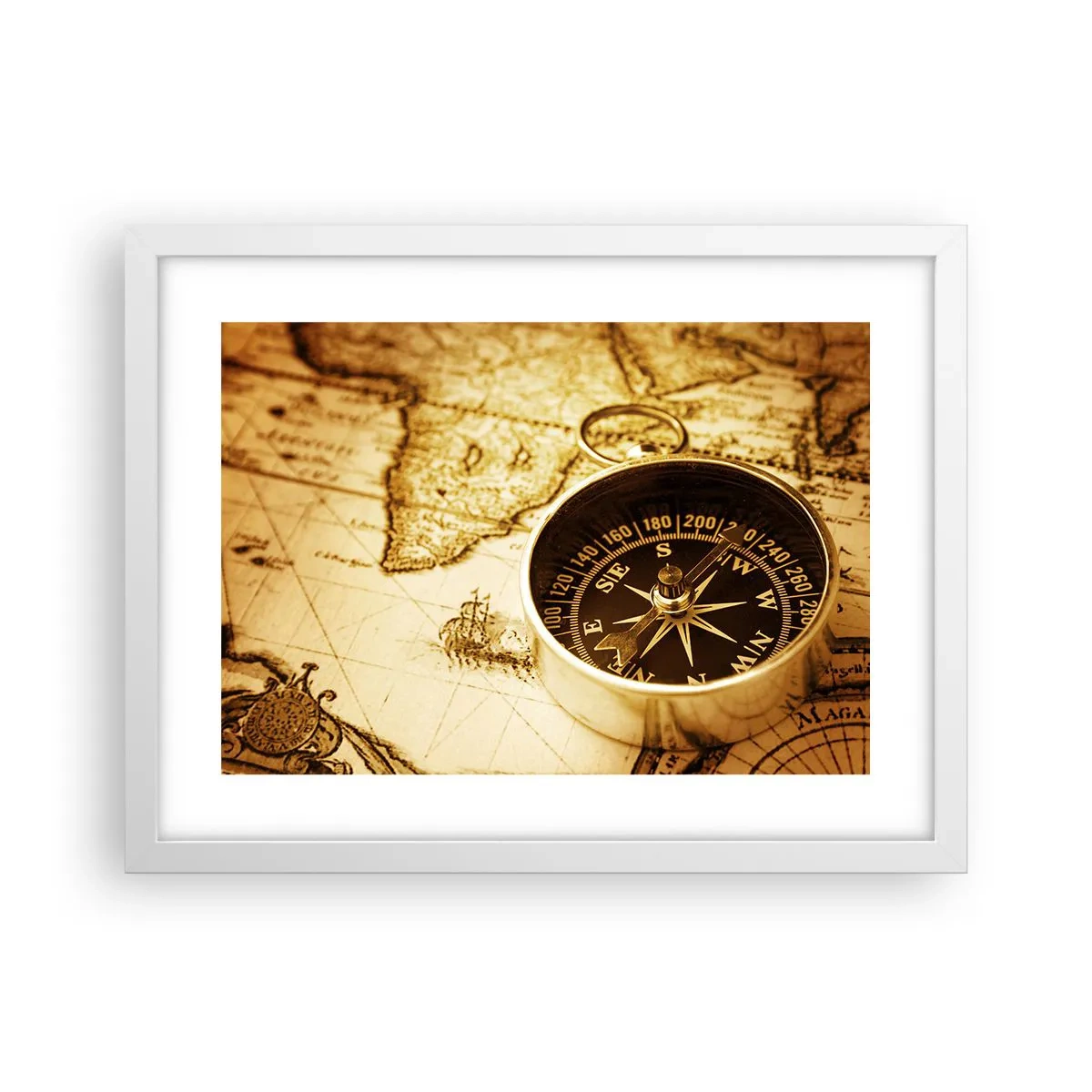 Plakat i hvid ramme - Øst eller vest? - 40x30 cm