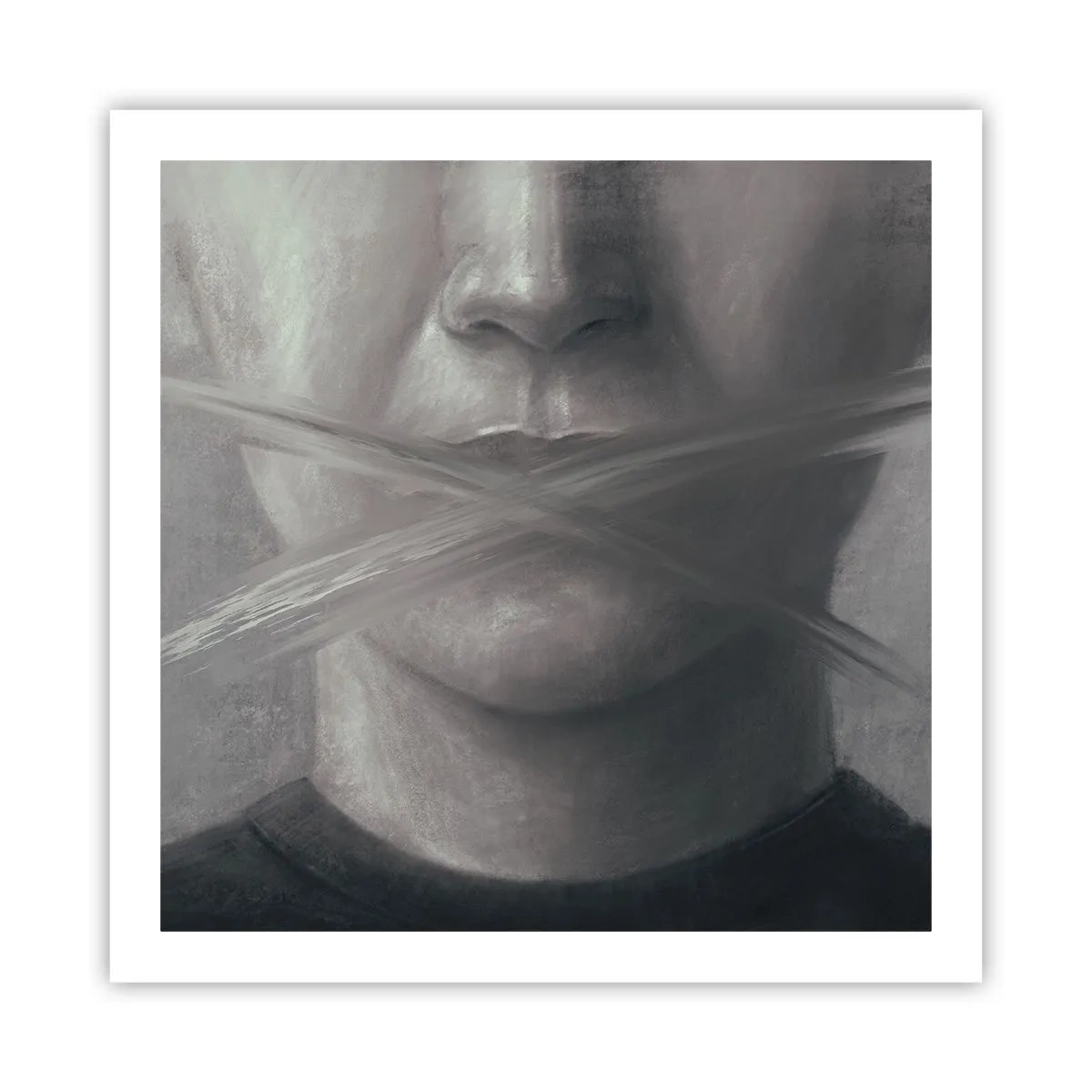 Plakat - Ikke et ord - 60x60 cm