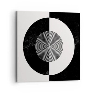 Lærredstryk - Billede på lærred - Harmoni i sort og hvidt - 70x70 cm