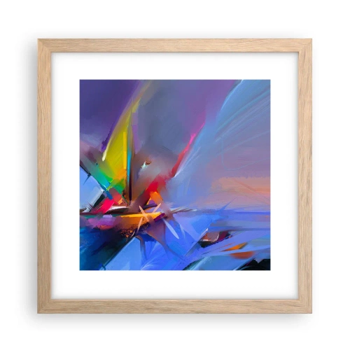 Plakat i ramme af lyst egetræ - Propeller som en fugl - 30x30 cm