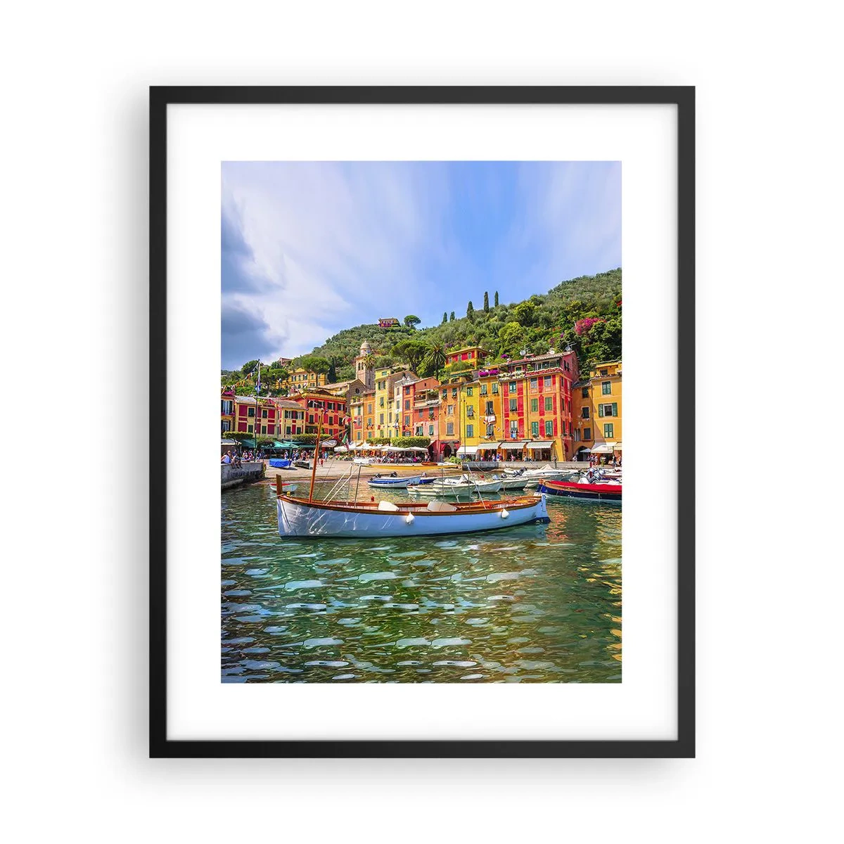 Plakat i sort ramme - En italiensk morgen - 40x50 cm