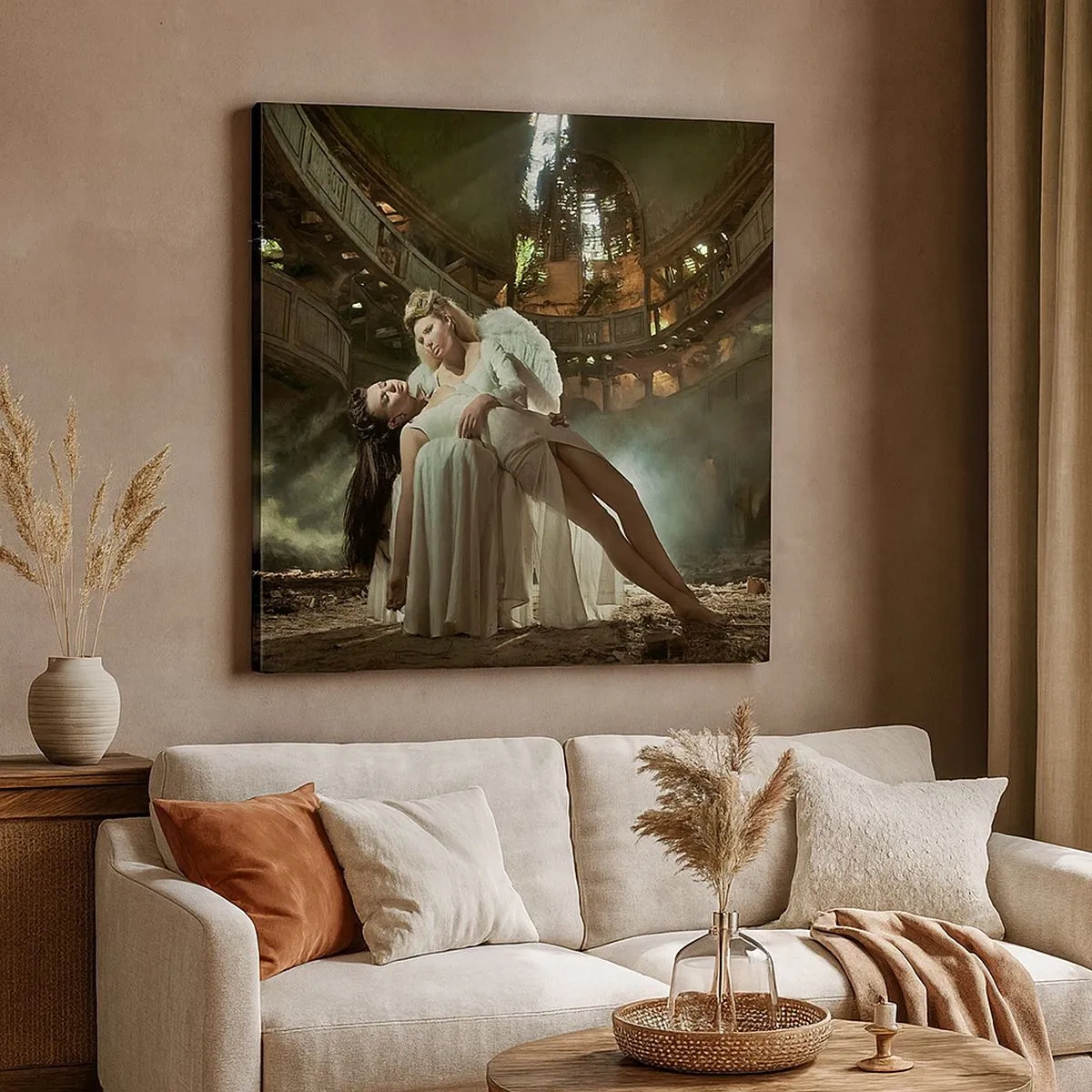 Lærredstryk - Billede på lærred - Ånden i det gamle teater - 30x30 cm