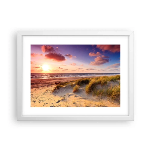 Plakat i hvid ramme - Luften dufter allerede af sommer - 40x30 cm