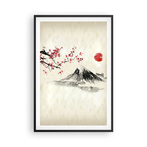 Plakat i sort ramme - Bliv forelsket i Japan - 61x91 cm