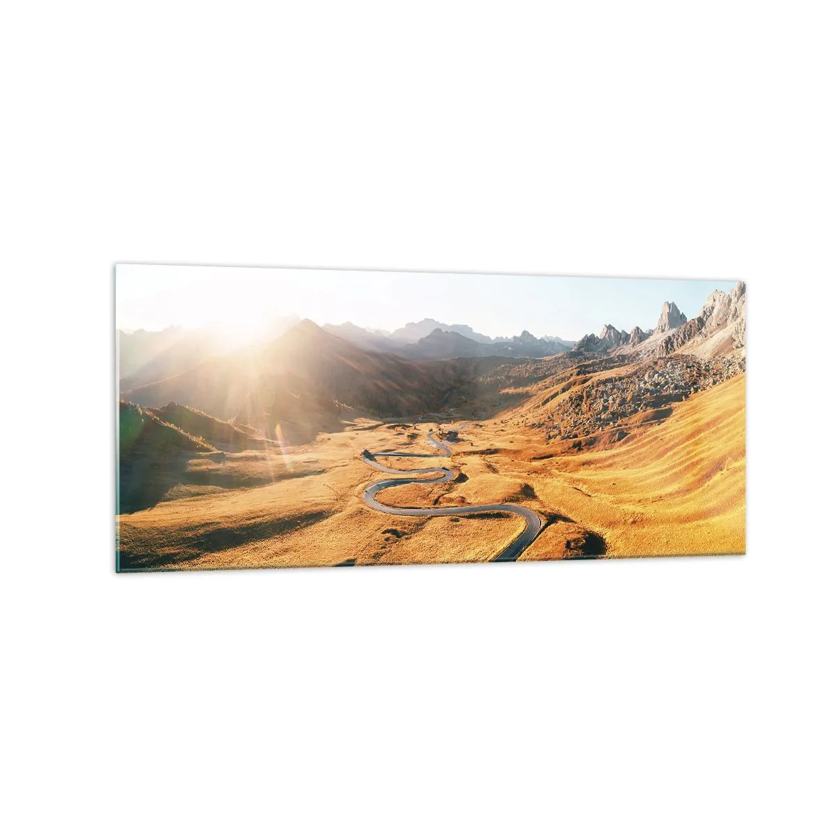 Billede på glas - I en gylden dal - 120x50 cm