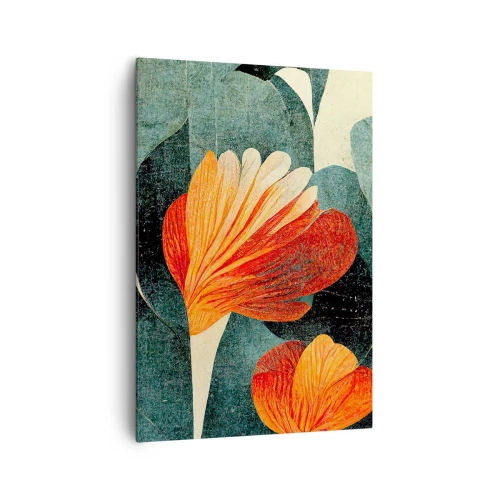 Lærredstryk - Billede på lærred - Varmen fra troperne og køligheden fra det grønne - 70x100 cm