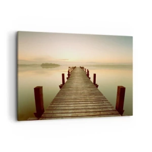 Lærredstryk - Billede på lærred - Før daggry, daggry, lys - 120x80 cm