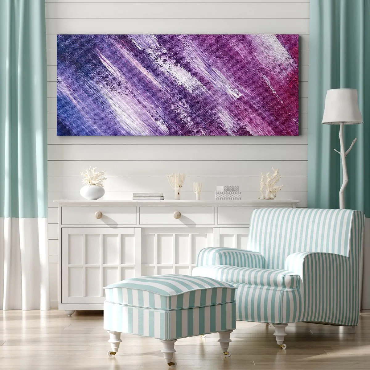 Lærredstryk - Billede på lærred - Når den solrige vind blæser - 140x50 cm