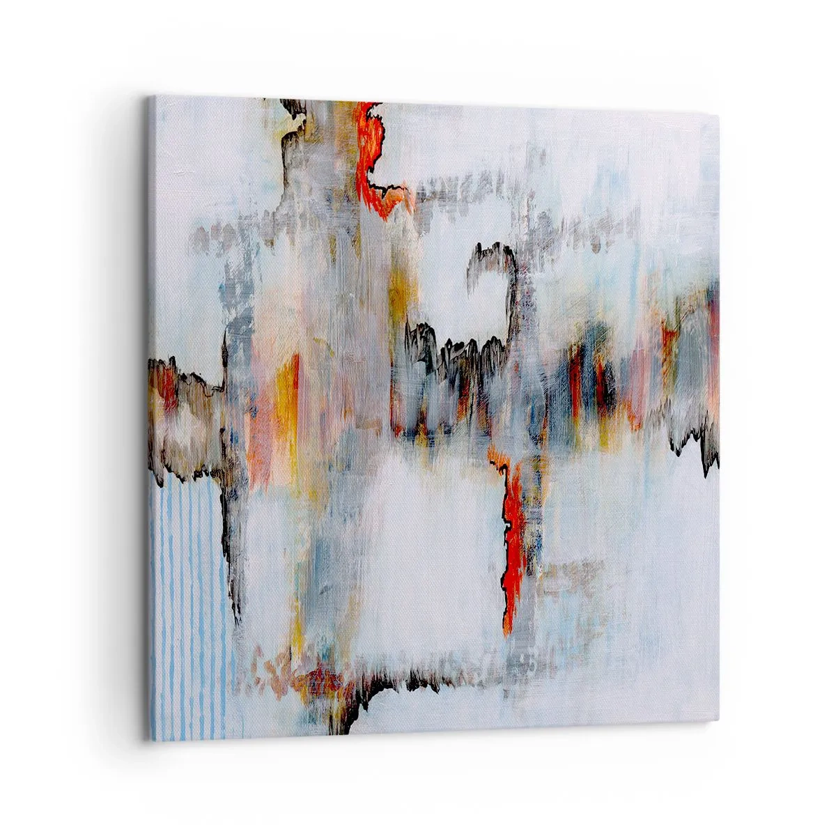 Lærredstryk - Billede på lærred - En pind på vandet - 50x50 cm
