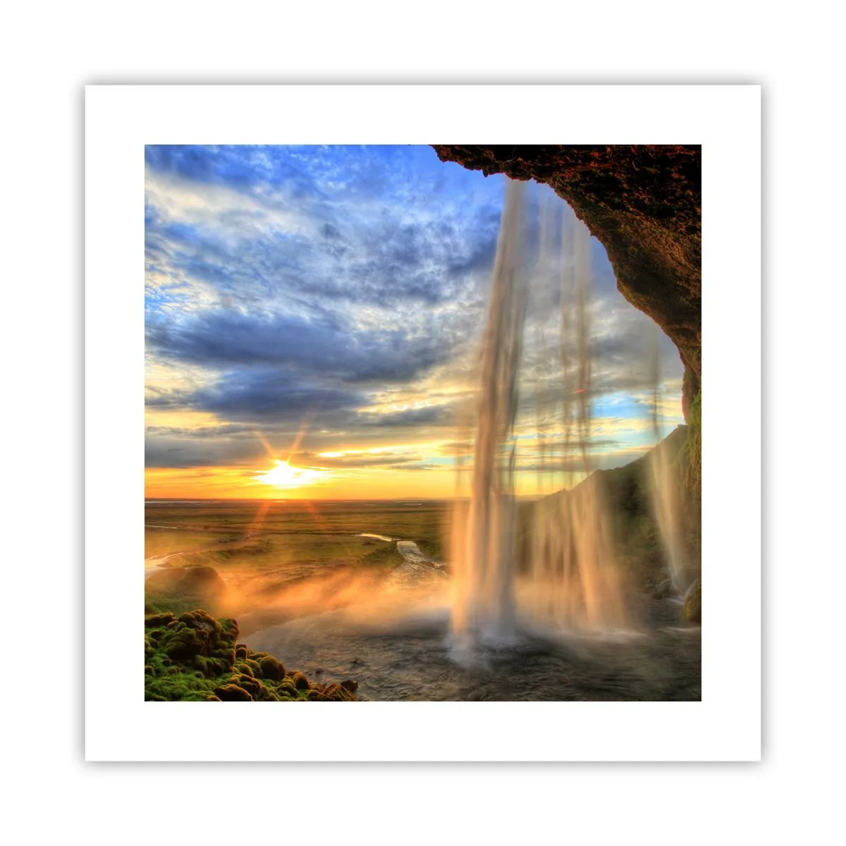 Plakat - Verden bag sløret af dråber - 40x40 cm