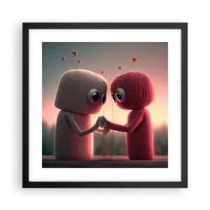 Plakat i sort ramme - Alle har lov til at elske - 40x40 cm