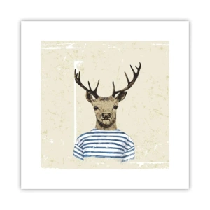 Plakat - Fordi jeg kan lide stribede skjorter! - 30x30 cm