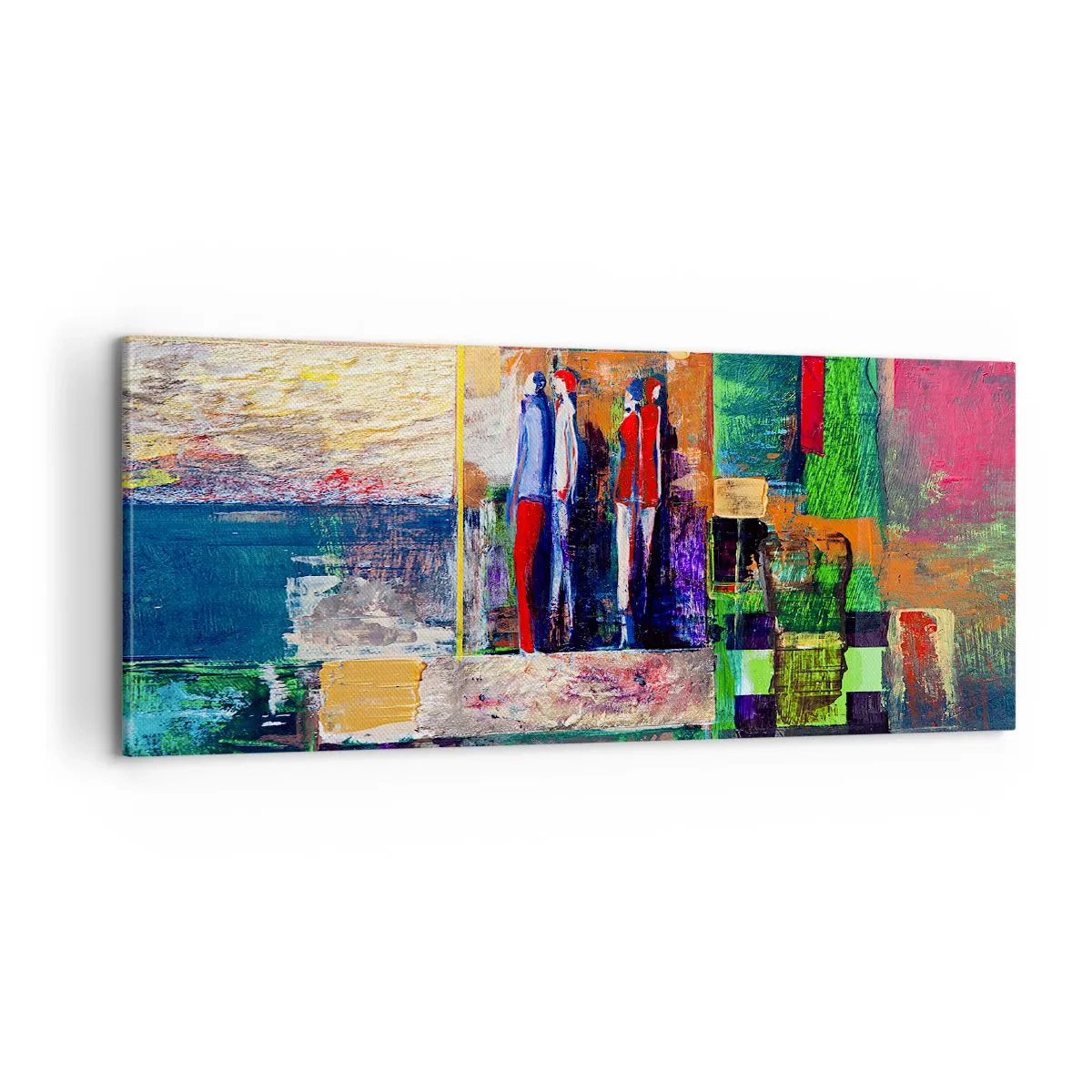 Lærredstryk - Billede på lærred - Forhold og følelser - 100x40 cm