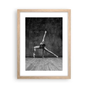 Plakat i ramme af lyst egetræ - Idealet om balance - 30x40 cm