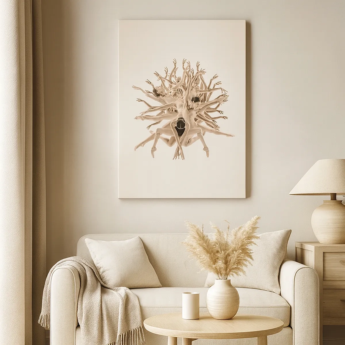 Lærredstryk - Billede på lærred - Blomstrende i dans - 50x70 cm