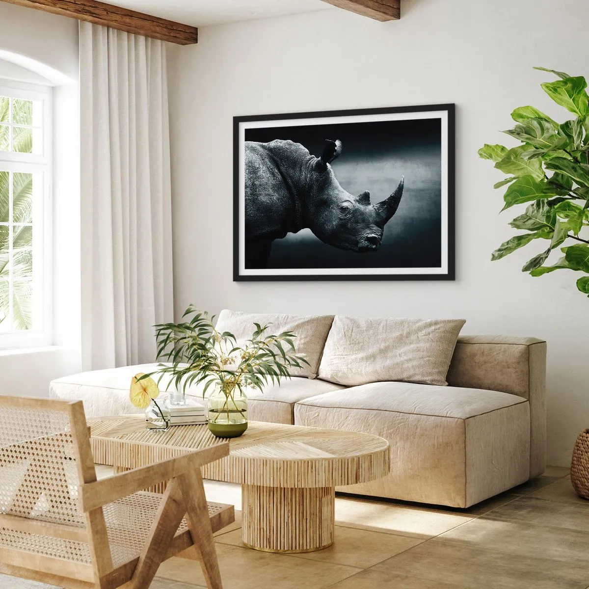 Plakat i sort ramme - Højre profil - 70x50 cm