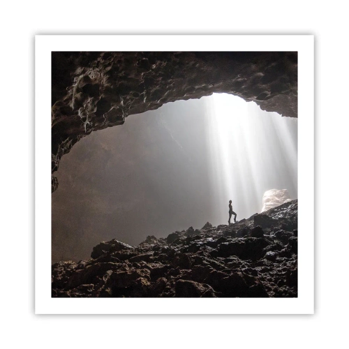 Plakat - Lysende grotte - 60x60 cm