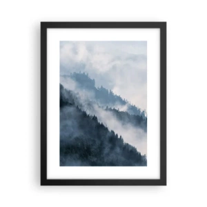 Plakat i sort ramme - Bjergenes mystik - 30x40 cm