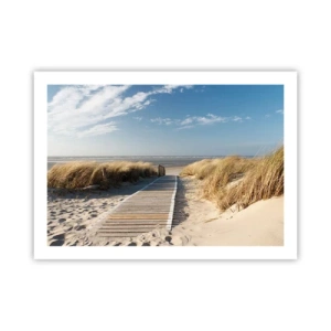 Plakat - Bag klitten, i græssets summen - 70x50 cm