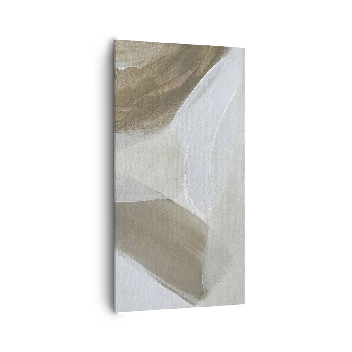 Lærredstryk - Billede på lærred - Bølge af hvidt - 65x120 cm