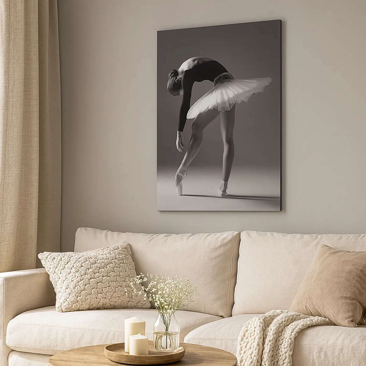 Lærredstryk - Billede på lærred - Bella balerina - 50x70 cm