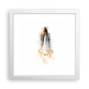 Plakat i hvid ramme - Opdagelsesrejsende i starten - 30x30 cm