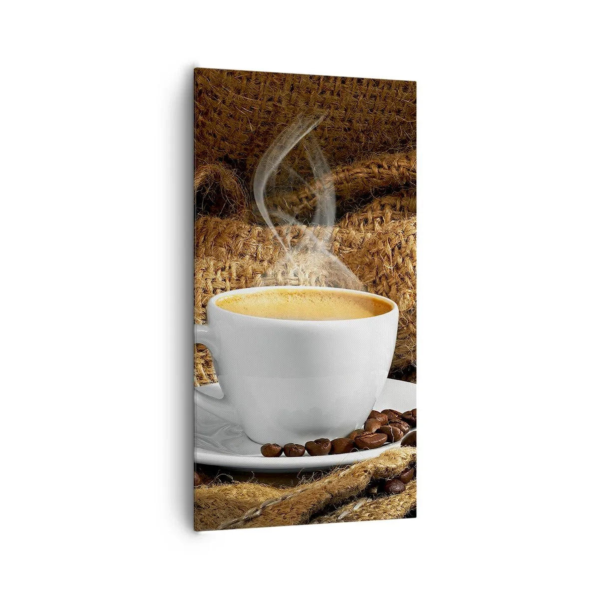 Lærredstryk - Billede på lærred - Duften af mokka og honningvæskens tæthed - 65x120 cm