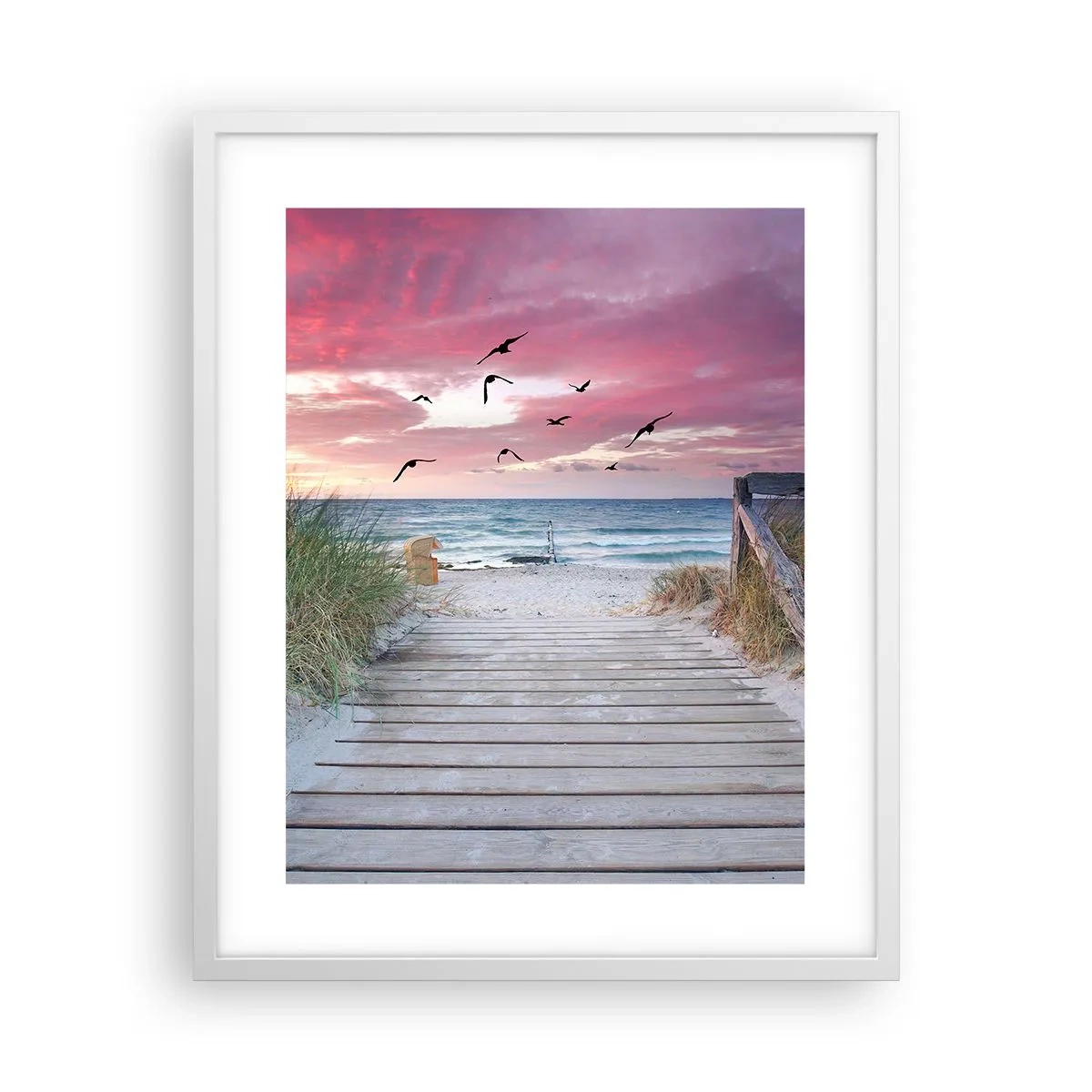 Plakat i hvid ramme - Baltisk indtryk - 40x50 cm