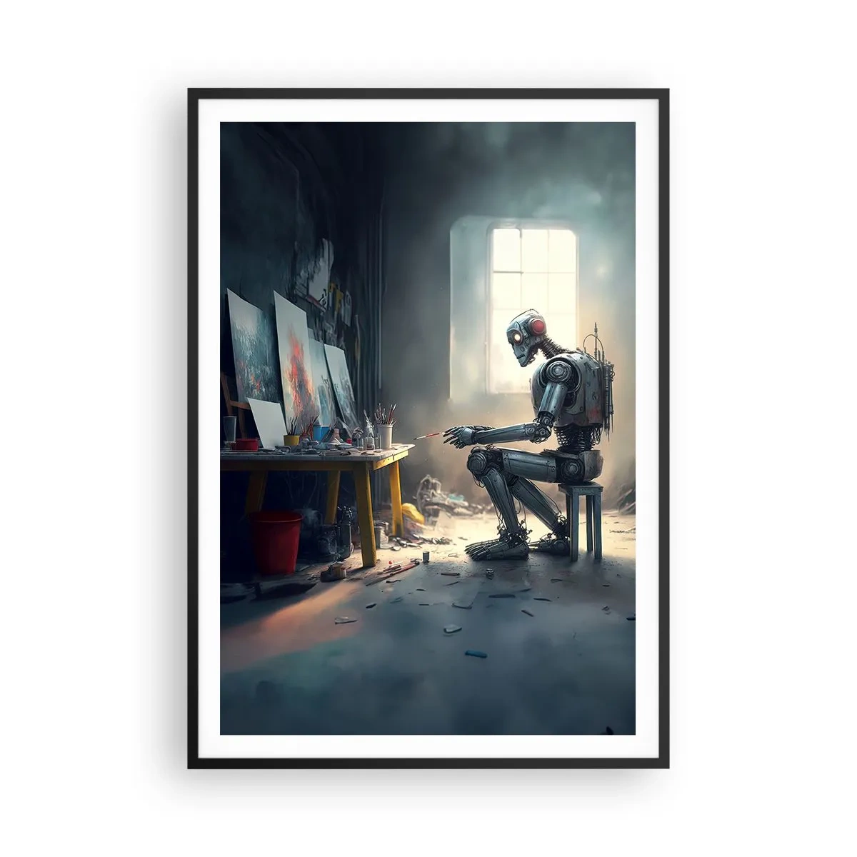Plakat i sort ramme - Den skabende handling - 70x100 cm
