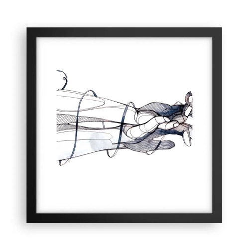 Plakat i sort ramme - En undersøgelse af berøring - 30x30 cm