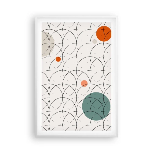 Plakat i hvid ramme - I popkunstens ånd - 61x91 cm