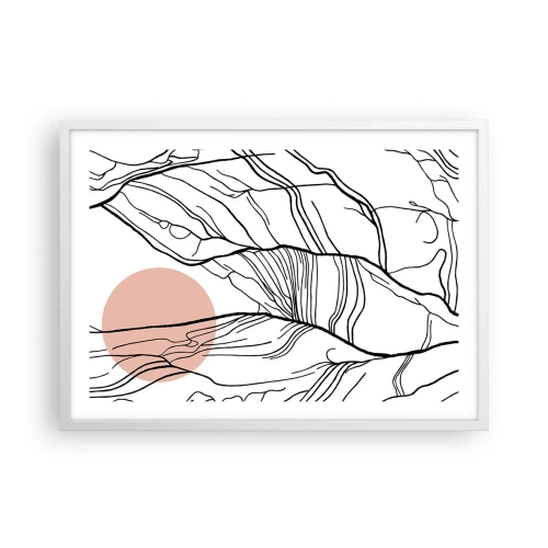 Plakat i hvid ramme - I et netværk af kviste - 70x50 cm