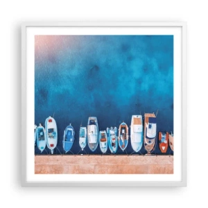 Plakat i hvid ramme - I én række - 60x60 cm