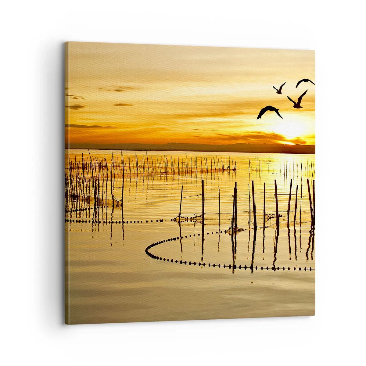 Lærredstryk - Billede på lærred - I fiskeriet - 60x60 cm