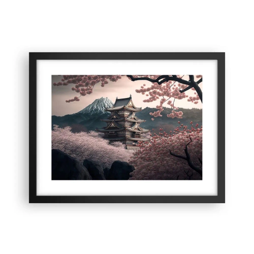 Plakat i sort ramme - Kirsebærblomsternes land - 40x30 cm