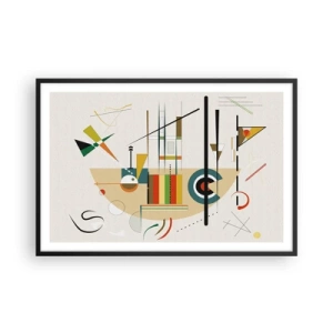 Plakat i sort ramme - Og verden griner - 91x61 cm