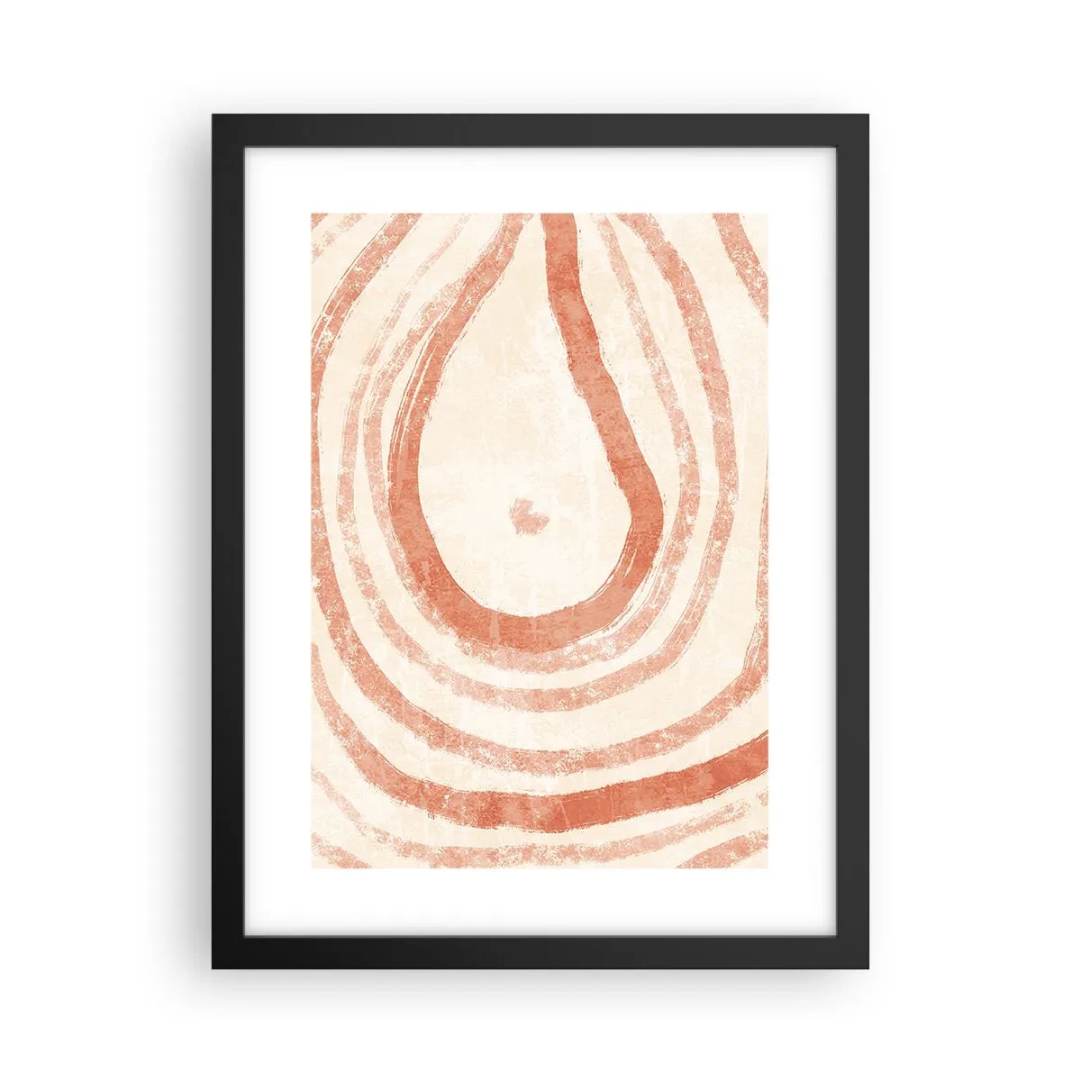 Plakat i sort ramme - Koralcirkler - komposition - 30x40 cm